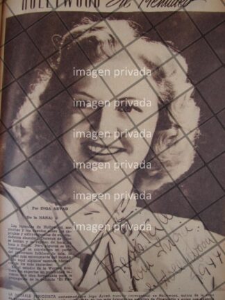 AFICHE ANTIGUO. LA PERIODISTA. INGA ARVAD 1944