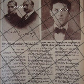 AFICHE ANTIGUO. RUBEN DARIO CONTRERAS 1944 Y PADRE