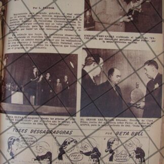 AFICHE ANTIGUO EL INDIO FERNANDEZ RECIBE PREMIO EXCELSIOR. 1944