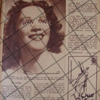 AFICHE ANTIGUO. INICIOS DE LA CANTANTE CECIL ABREU 1944
