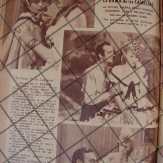 AFICHE ANTIGUO SE ESTRENA. LA DAMA DE LAS CAMELIAS 1944