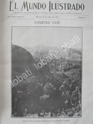 PORTADA ANTIGUA ORIGINAL  1911 CAMINO A MANZANILLO, TUXPAN VERACRUZ /LDM