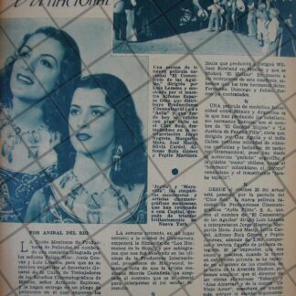 AFICHE ANTIGUO 1939 DUETO FEMENINO. JOYITA Y MARAVILLA