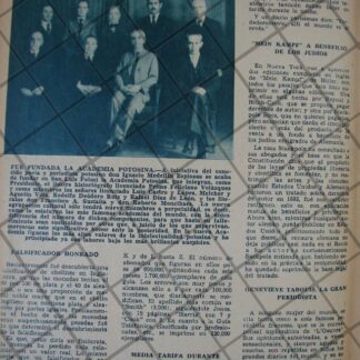 AFICHE ANTIGUO 1939 FUNDAN LA ACADEMIAN POTOSINA