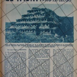 AFICHE ANTIGUO 1939 RUINAS DE EL TAJIN