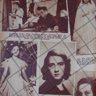 AFICHE ANTIGUO 1939 1RA COMUNION ELSA LUTETORH CAMOU Y OTROS