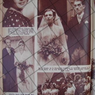 AFICHE ANTIGUO 1939 BODA. IGNACIO DIAZ RAIGOSA Y OTROS