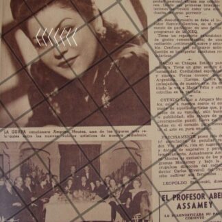 AFICHE ANTIGUO INICIOS DE AMPARO MONTES 1944 Y MAS