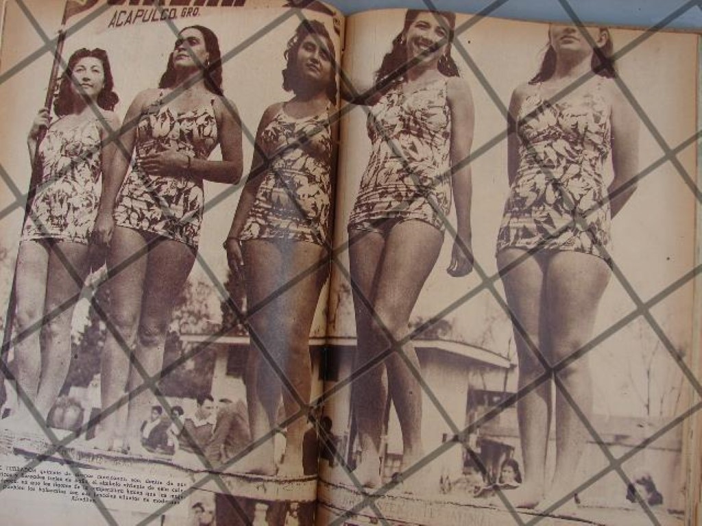 AFICHE ANTIGUO CONCURSO DE BIKINI EN ACAPULCO 1944