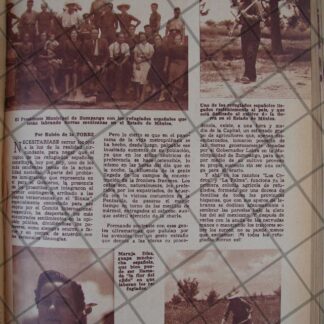 AFICHE ANTIGUO 1939 REFUGIADOS ESPAÑOLES EN ZUMPANGO