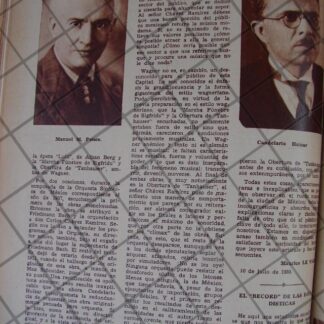 AFICHE ANTIGUO 1939 MANUEL M. PONCE Y CANDELARIO HUIZAR /MUSICOS