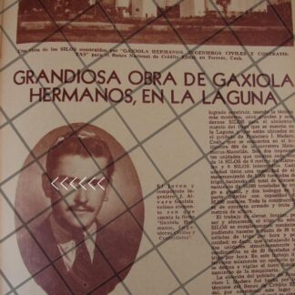 AFICHE ANTIGUO CONTRUCTORA GAXIOLA HERMANOS, TORREON 1944