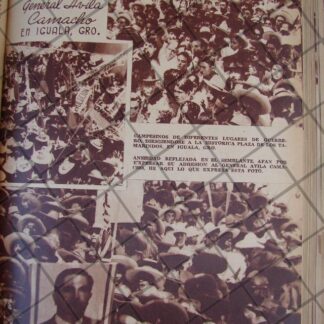 AFICHE ANTIGUO 1939 AVILA CAMACHO EN IGUALA GRO.