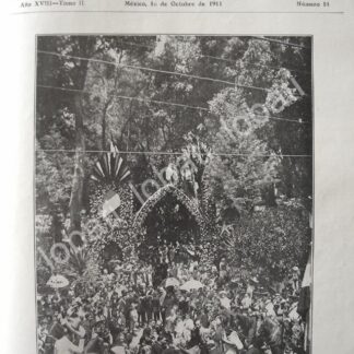 PORTADA ANTIGUA ORIGINAL  1911 KERMESSE EN COYOCAN CON EL PRESIDENTE /LDM