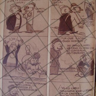 RARA TIRA COMICA ANTIGUA. 1939 CUENTOS JUDIOS /ANGEL ZAMARRIPA 5