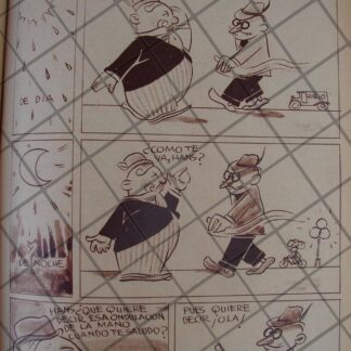 RARA TIRA COMICA ANTIGUA. 1939 HANS Y FRITZ. /ANGEL ZAMARRIPA 2