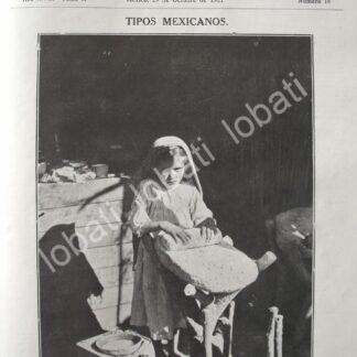 PORTADA ANTIGUA ORIGINAL  1911 NIÑA INDIGENA DE CULIACAN SINALOA