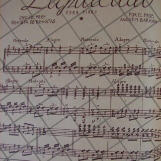 PARTITURA ANTIGUA INEDITA 1939 DE AGUSTIN BARANDA /ZAPATEANDO