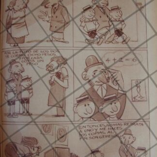 RARA TIRA COMICA ANTIGUA. 1939 CUENTOS JUDIOS /ANGEL ZAMARRIPA 3