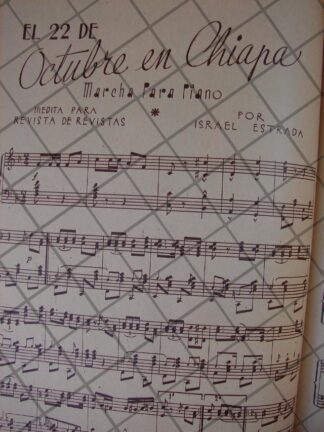 PARTITURA ANTIGUA INEDITA 1939 DE ISRAEL ESTRADA. O.E.C.