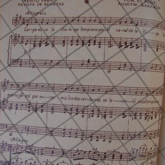 PARTITURA ANTIGUA INEDITA 1939 DE AGUSTIN BARANDA /JARABITO No 1