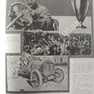 CARTEL ANTIGUO ORIGINAL DE AUTOS BUICK 1911 CARRERA EL BUEN TONO Y MACARIO PEREZ SUPER RARO 10+