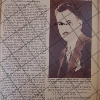 AFICHE ANTIGUO 1939 ALBERTO ESCALONA RAMOS /MAYAS