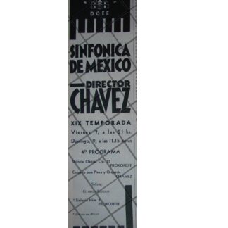 AFICHE RETRO ORQUESTA SINFONICA CARLOS CHAVEZ 1946 -2
