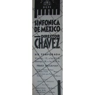 AFICHE RETRO ORQUESTA SINFONICA & CARLOS CHAVEZ 1946 -4