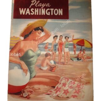CARTEL ANTIGUO PLAYA WASHINGTON 1955 MATAMOROS /RARO