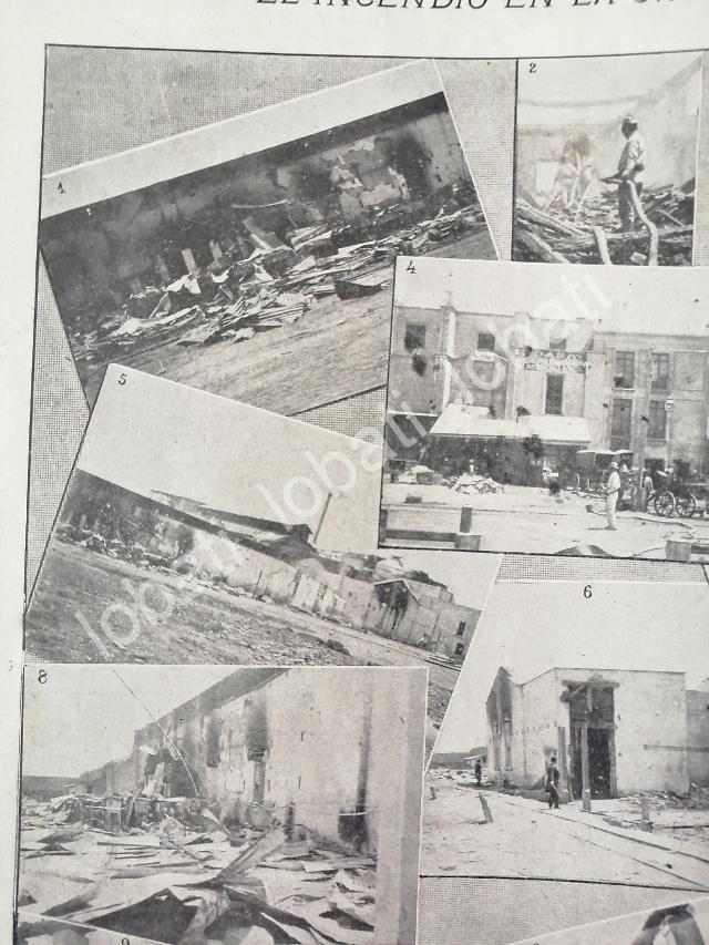 CARTEL ANTIGUO ORIGINAL DE INCENDIO EN LA EMPACADORA NACIONAL 1898 SAN LAZARO D.F. - Imagen 4