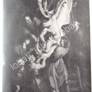 GRABADO ANTIGUO 1898 EL DESCENDIMIENTO DE JESUS. DE RUBENS. /RLG ARTE SACRO