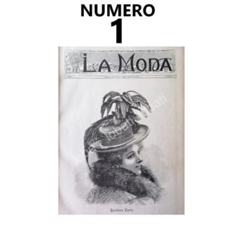 CARTEL ANTIGUO ORIGINAL DE REVISTA ANTIGUA DE MODAS 1898 " LA MODA " NUMERO 1 UNICO
