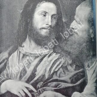 GRABADO ANTIGUO 1898 AL CESAR LO QUE ES DEL CESAR. DE TICIANO. /RLG ARTE SACRO