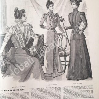 GACETA ANTIGUA. " PAGINAS DE LA MODA " 1898 /13