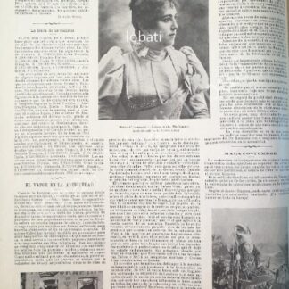 CARTEL ANTIGUO ORIGINAL DE LA ACTRIZ CONSUELO LOPEZ DEL CASTILLO Y OTRAS NOTAS 1898 /FEP