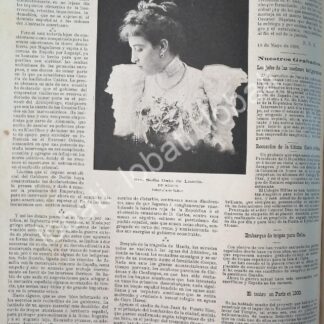 CARTEL ANTIGUO ORIGINAL DE SOFIA OSIO BARRIO 1898 (FOTO DE VALLETO Y HNOS ) Y OTRAS NOTAS /ASM