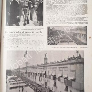 CARTEL ANTIGUO ORIGINAL DE PORFIRIO DIAZ Y OFICIALES, LAS FIESTAS DEL 5 DE MAYO 1898 / MLT PLT