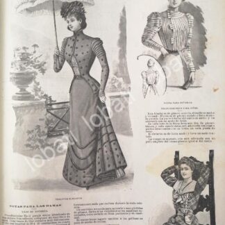 GACETA ANTIGUA. " PAGINAS DE LA MODA " 1898 /16