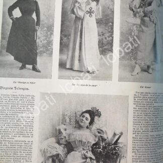 CARTEL ANTIGUO ORIGINAL DE VIRGINIA FABREGAS Y OTRAS NOTAS 1898 / FEP. TEATRO