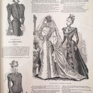 GACETA ANTIGUA. " PAGINAS DE LA MODA " 1898 /17