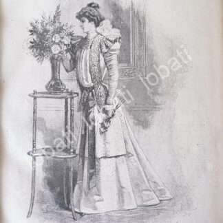 CARTEL ANTIGUO ORIGINAL DE GACETA .TENDENCIA DE MODAS DE 1898 TRAJE DE MONTAÑA Y MAS