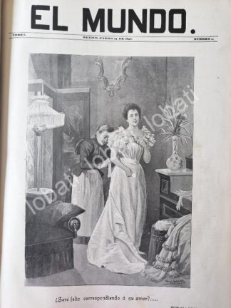 PORTADA ANTIGUA ORIGINAL 1898 SERE FELIZ POR: JOSE MARIA VILLASANA