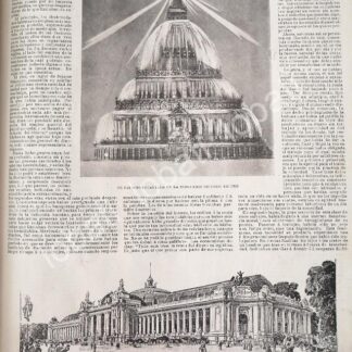 CARTEL ANTIGUO ORIGINAL DE EXPOSICION DE PARIS 1898 Y OTRAS NOTAS