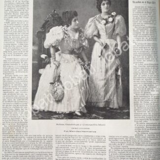 CARTEL ANTIGUO ORIGINAL DE GUADALUPE Y CONCEPCION MURO, SAN LUIS P. FOTO DE MENDEZ HERMANOS 1898