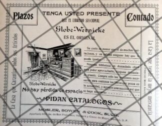 CARTEL PUBLICITARIO ANTIGUO TIENDA MOSLER BOWEN 1906 /2
