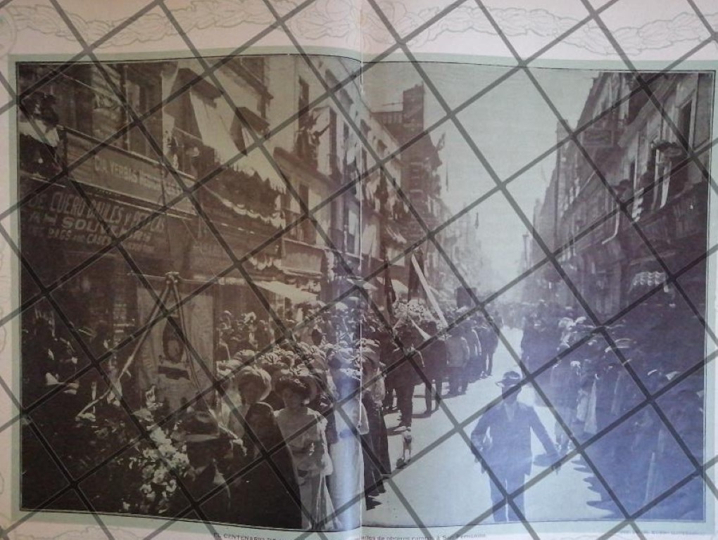 AFICHE ANTIGUO FIESTAS CENTENARIO DE BENITO JUAREZ 1906