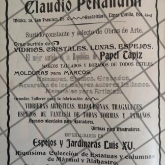 CARTEL ANTIGUO TIENDA LA CASA CLAUDIO PELLANDINI 1906 -35