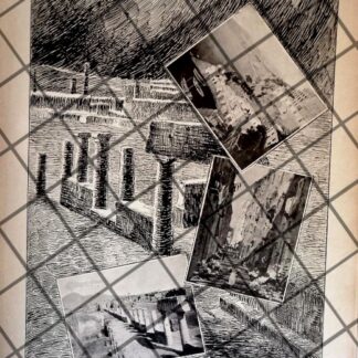 AFICHE ANTIGUO LA ERUPCION DEL VOLCAN VESUBIO 1906