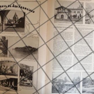 AFICHE ANTIGUO EL INCENDIO DE SAN FRANCISCO 1906